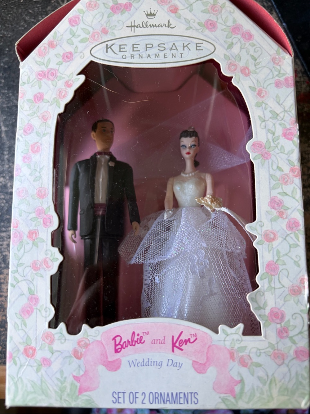 Barbie and Ken Wedding Day Ornament Set 1997 hallmark keepsake vintage original
